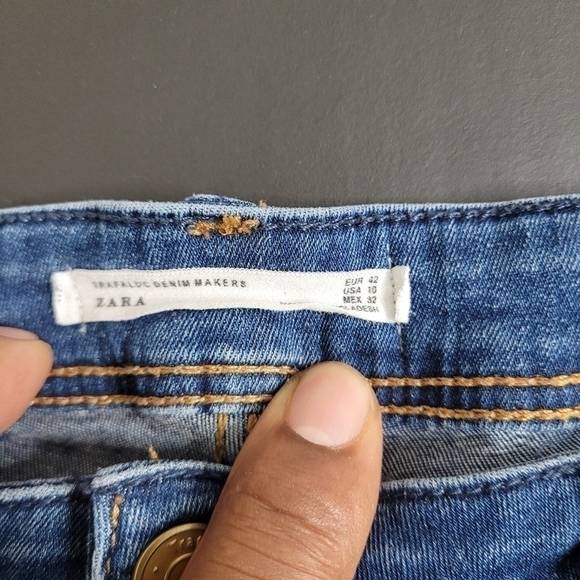 Zara Jeans Women 10 Trafaluc Denim Makers Blue - Picture 5 of 7